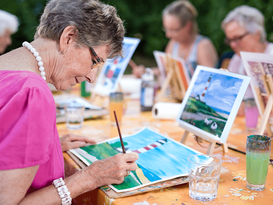 Art therapy for senior ladies.